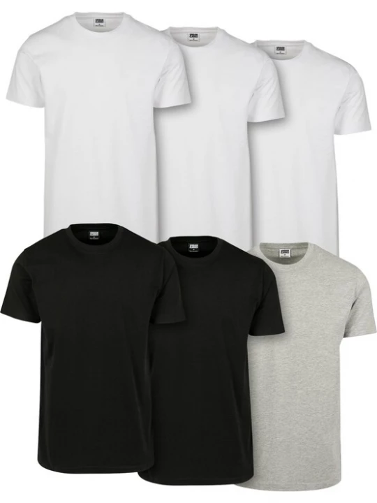 Foto van product Urban Classics Shirt grijs gemêleerd / zwart / wit