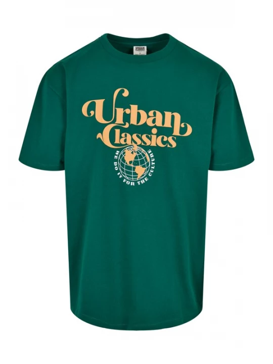 Foto van product Urban Classics Shirt lichtgeel / smaragd / wit