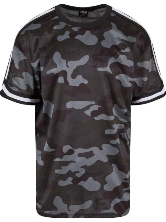 Foto van product Urban Classics Shirt lichtgrijs / donkergroen / zwart / wit