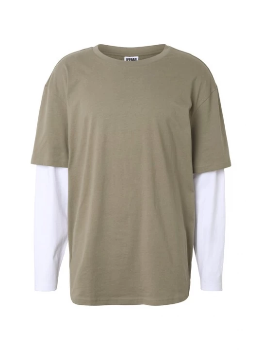 Foto van product Urban Classics Shirt olijfgroen / wit