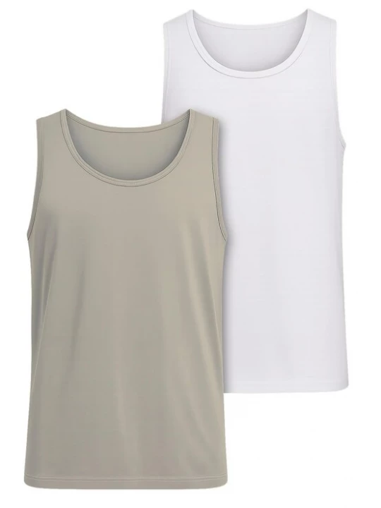 Foto van product Urban Classics Shirt olijfgroen / wit