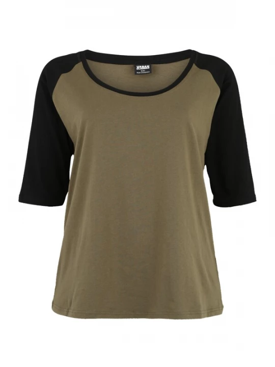 Foto van product Urban Classics Shirt olijfgroen / zwart