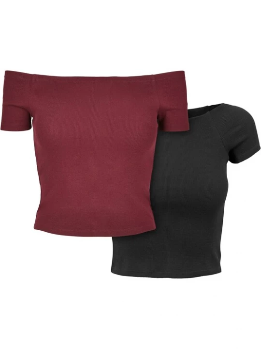 Foto van product Urban Classics Shirt rood / wijnrood / zwart