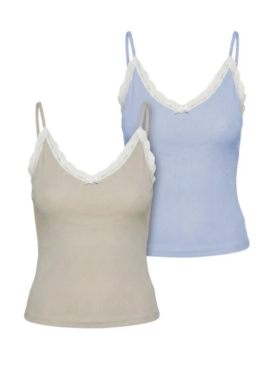 Foto van product Urban Classics Top beige / blauw