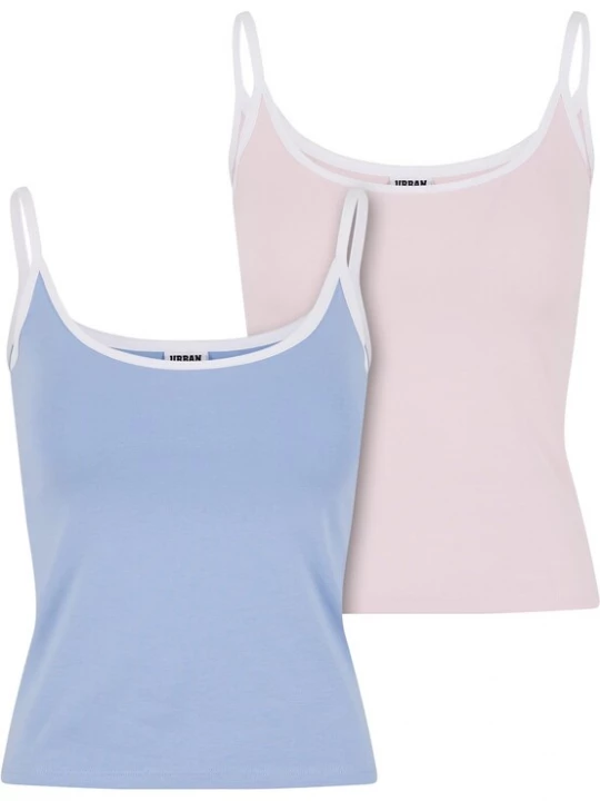 Foto van product Urban Classics Top blauw / lichtroze / wit