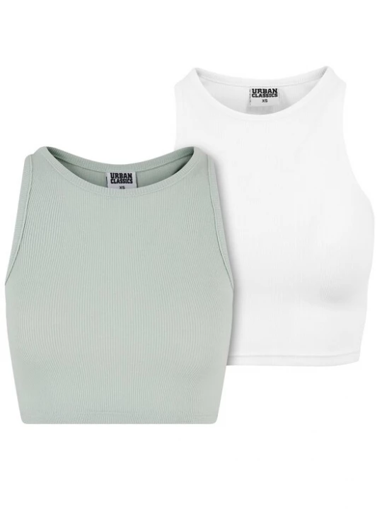 Foto van product Urban Classics Top lichtgroen / wit