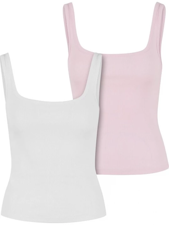 Foto van product Urban Classics Top lichtroze / wit