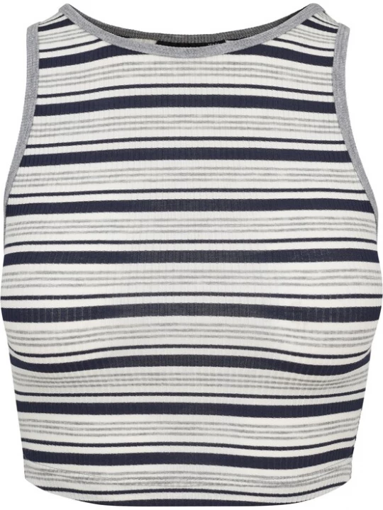 Foto van product Urban Classics Top navy / lichtgrijs / wit