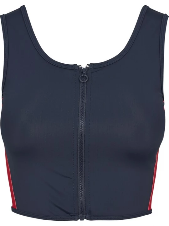 Foto van product Urban Classics Top navy / vuurrood / wit