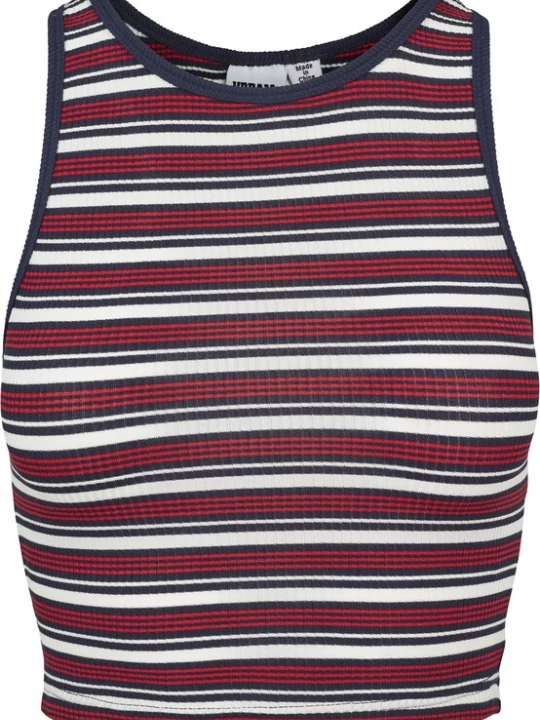 Foto van product Urban Classics Top navy / vuurrood / wit