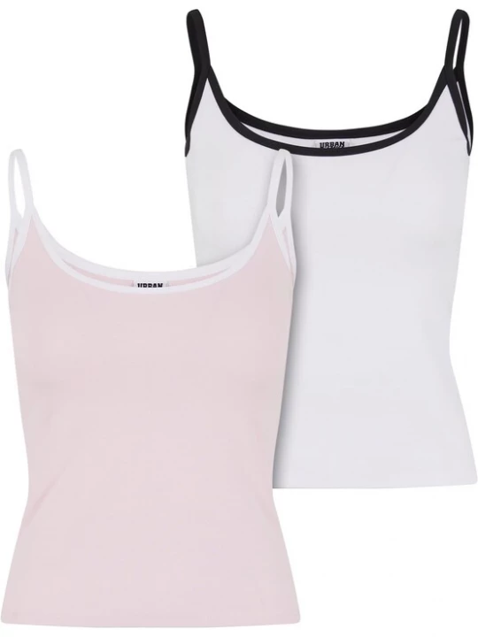 Foto van product Urban Classics Top pink / zwart / wit