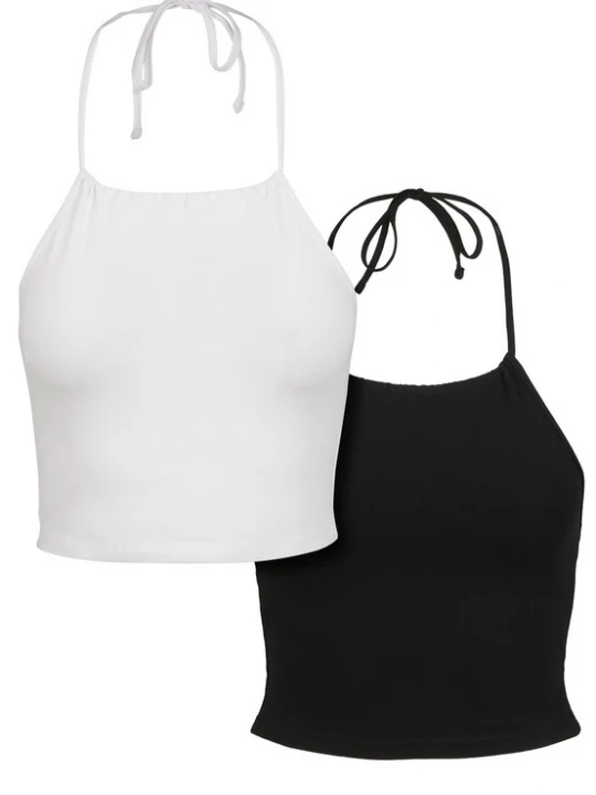Foto van product Urban Classics Top zwart / wit