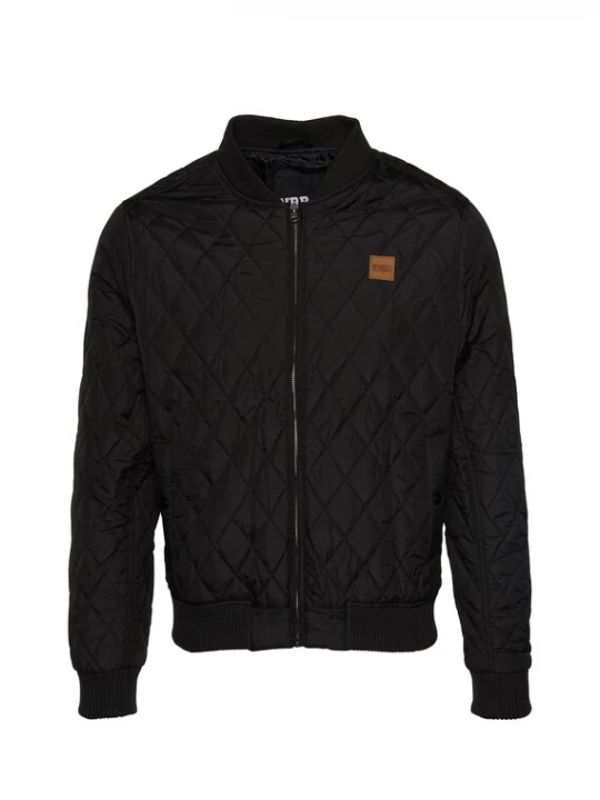 Foto van product Urban Classics Tussenjas 'Diamond Quilt' bruin / zwart