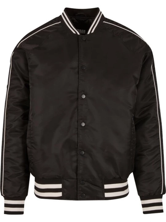 Foto van product Urban Classics Tussenjas 'Racer' zwart / natuurwit