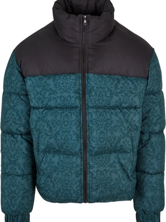 Foto van product Urban Classics Winterjas petrol / jade groen / zwart