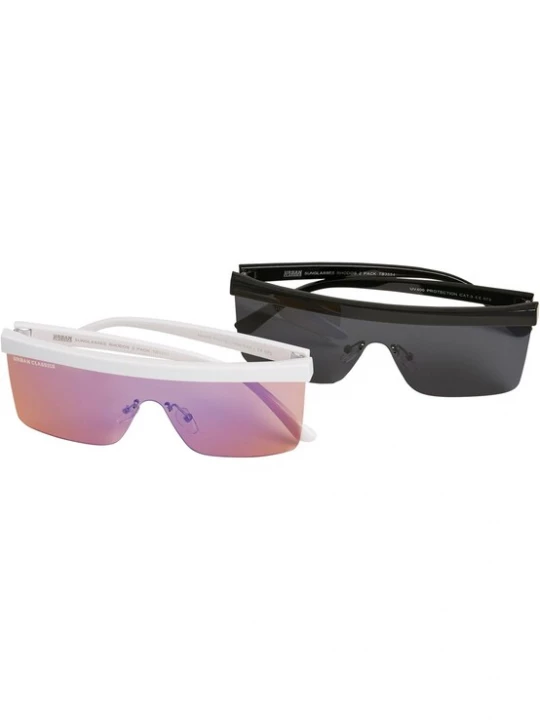 Foto van product Urban Classics Zonnebril 'Rhodos' antraciet / lichtroze / zwart / wit