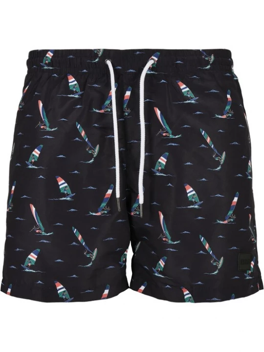 Foto van product Urban Classics Zwemshorts blauw / groen / lichtrood / zwart / wit