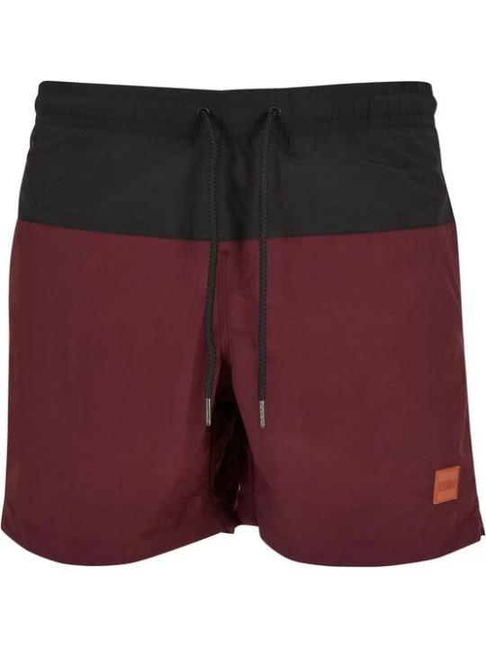Foto van product Urban Classics Zwemshorts bordeaux / zwart