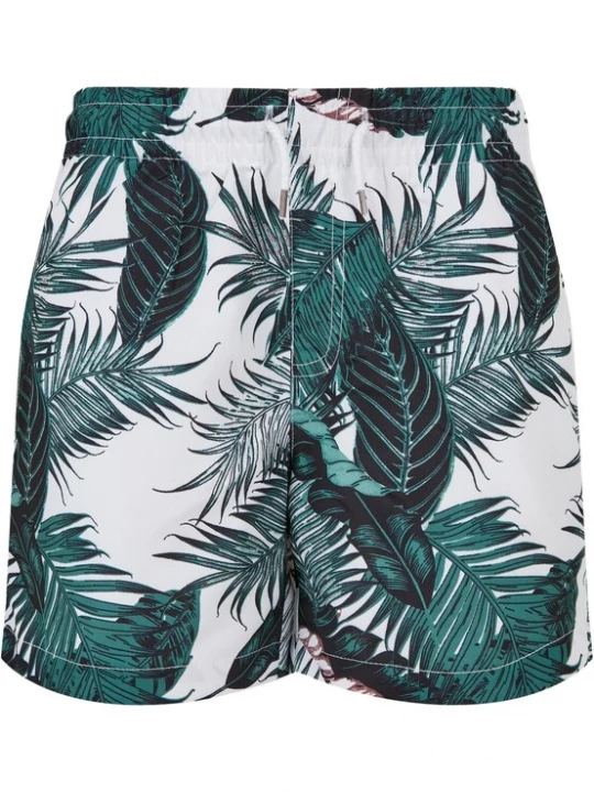 Foto van product Urban Classics Zwemshorts groen / oudroze / zwart / wit