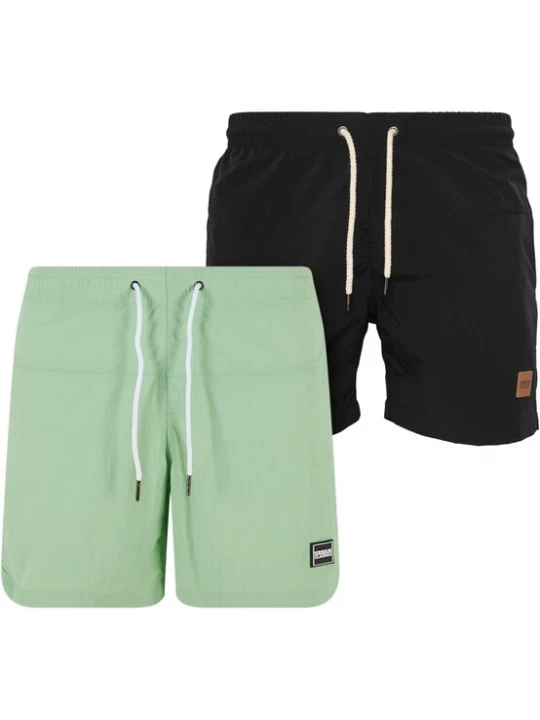 Foto van product Urban Classics Zwemshorts lichtgroen / zwart