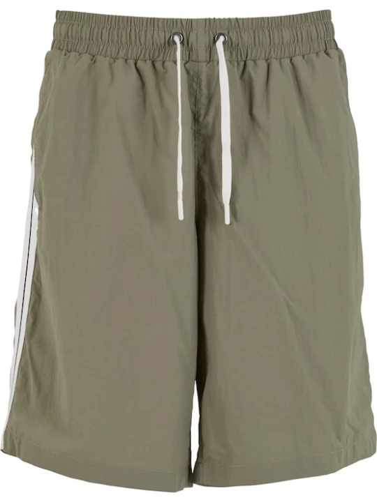 Foto van product Urban Classics Zwemshorts olijfgroen / wit
