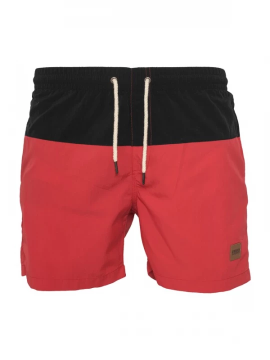Foto van product Urban Classics Zwemshorts pastelrood / zwart