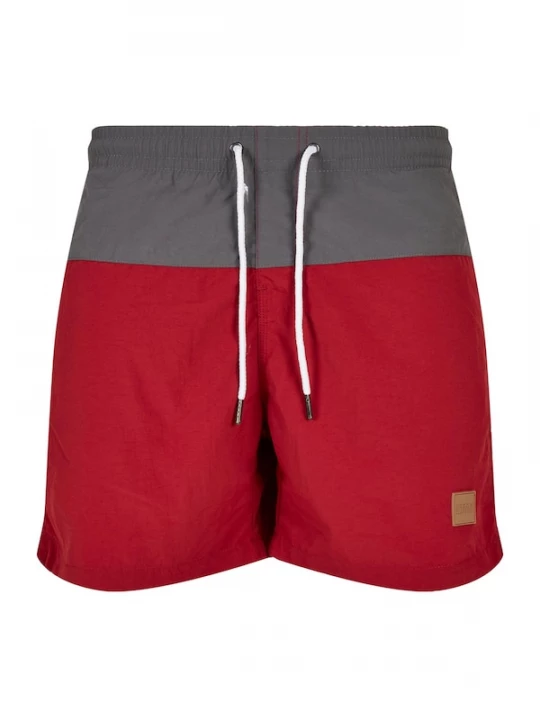 Foto van product Urban Classics Zwemshorts stone grey / vuurrood
