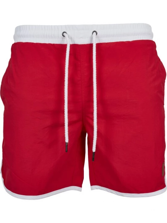 Foto van product Urban Classics Zwemshorts vuurrood / wit