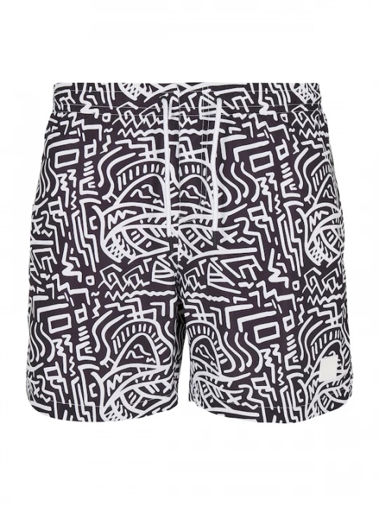 Foto van product Urban Classics Zwemshorts zwart / wit