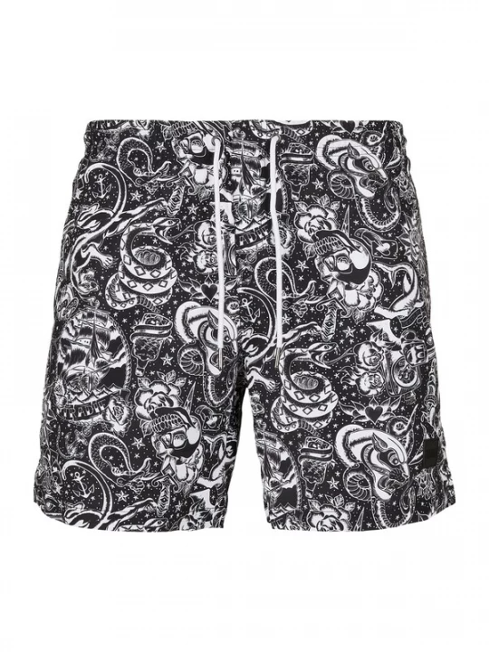 Foto van product Urban Classics Zwemshorts zwart / wit