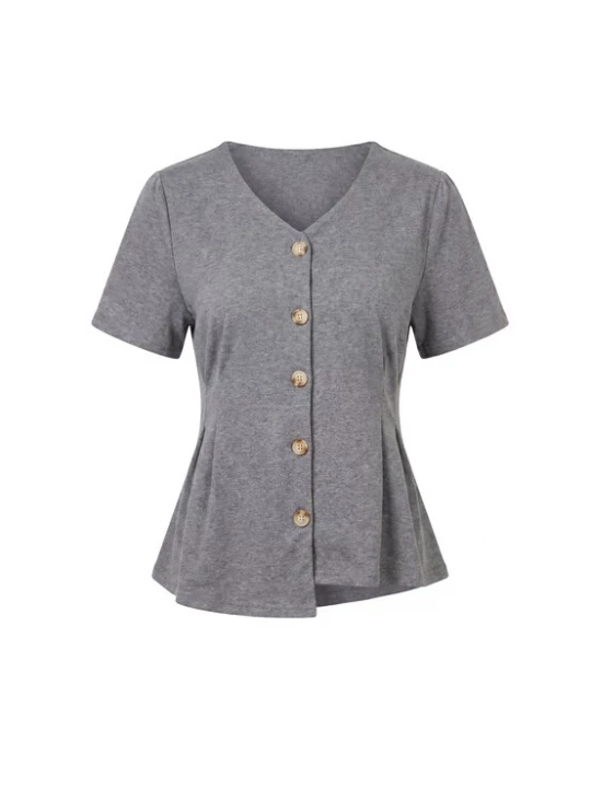 Foto van product usha BLACK LABEL Blouse 'Classic' grijs gemêleerd