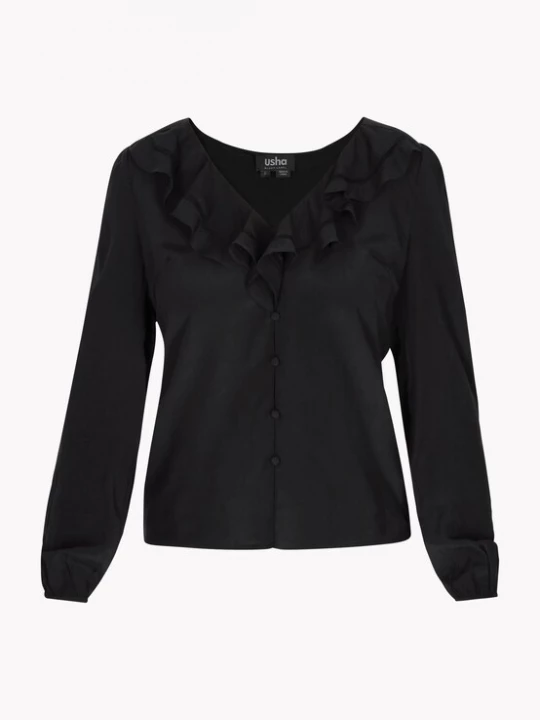 Foto van product usha BLACK LABEL Blouse 'Fashion Look' zwart