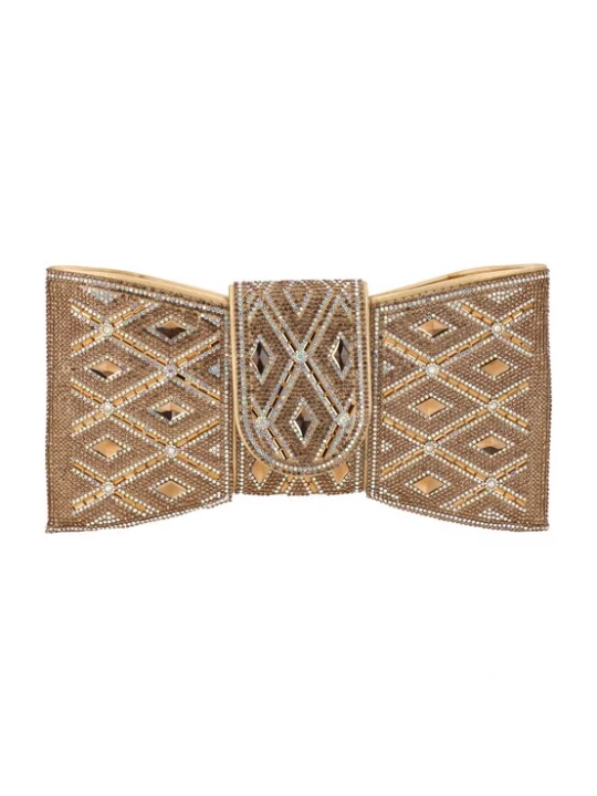 Foto van product usha BLACK LABEL Clutch beige / goud / transparant