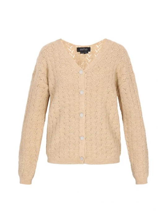 Foto van product usha BLACK LABEL Gebreid vest beige