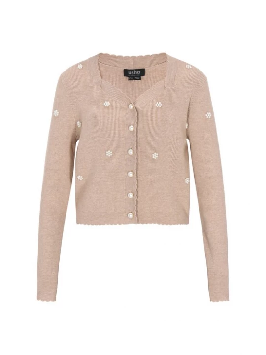 Foto van product usha BLACK LABEL Gebreid vest beige