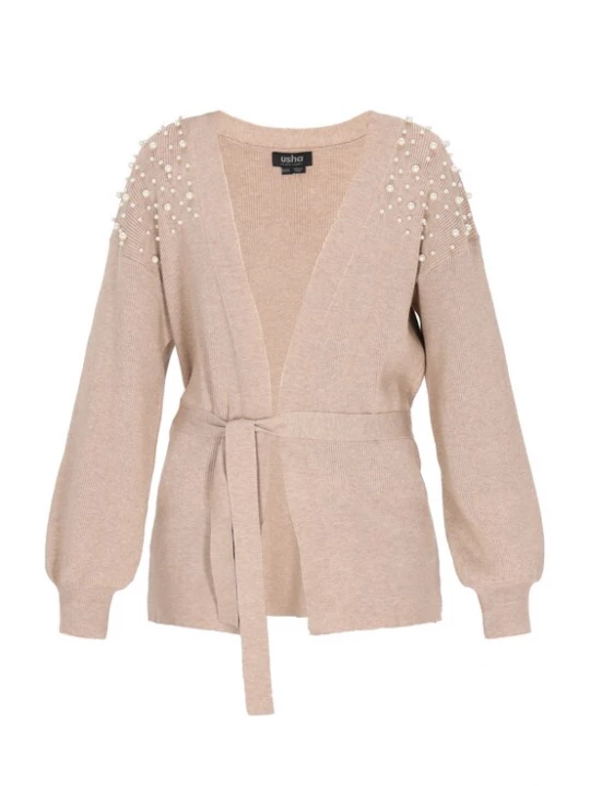 Foto van product usha BLACK LABEL Gebreid vest beige