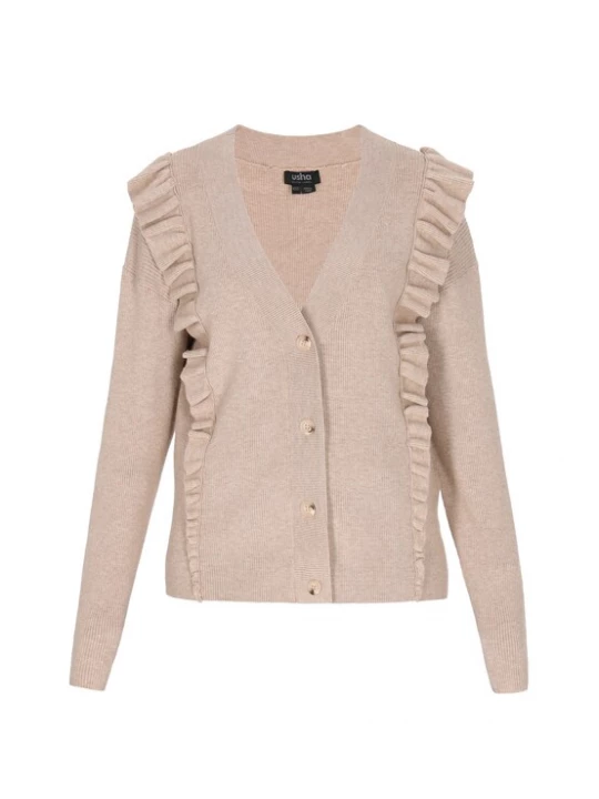 Foto van product usha BLACK LABEL Gebreid vest beige