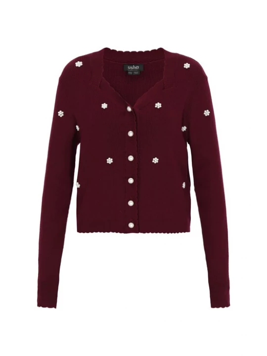 Foto van product usha BLACK LABEL Gebreid vest bessen
