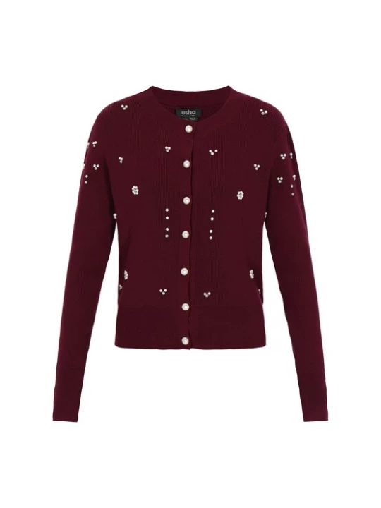 Foto van product usha BLACK LABEL Gebreid vest bessen