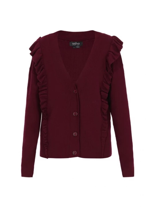 Foto van product usha BLACK LABEL Gebreid vest bourgogne
