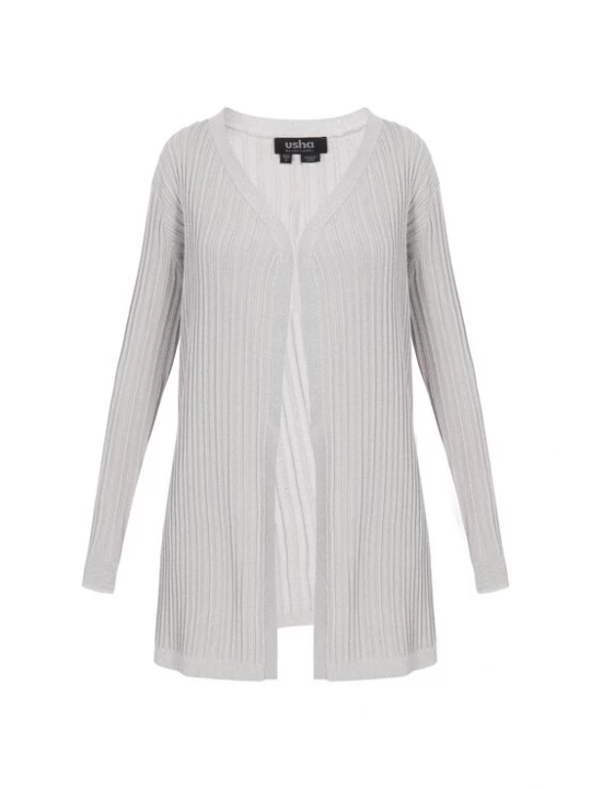Foto van product usha BLACK LABEL Gebreid vest 'Classic' lichtgrijs