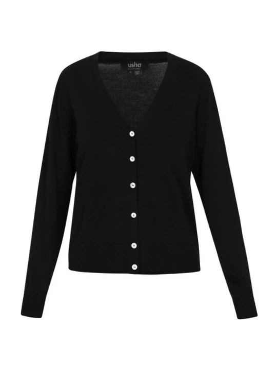 Foto van product usha BLACK LABEL Gebreid vest 'Classic Look' zwart