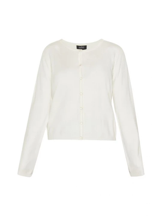 Foto van product usha BLACK LABEL Gebreid vest 'Classic' offwhite
