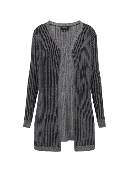 Foto van product usha BLACK LABEL Gebreid vest 'Classic' zwart / zilver