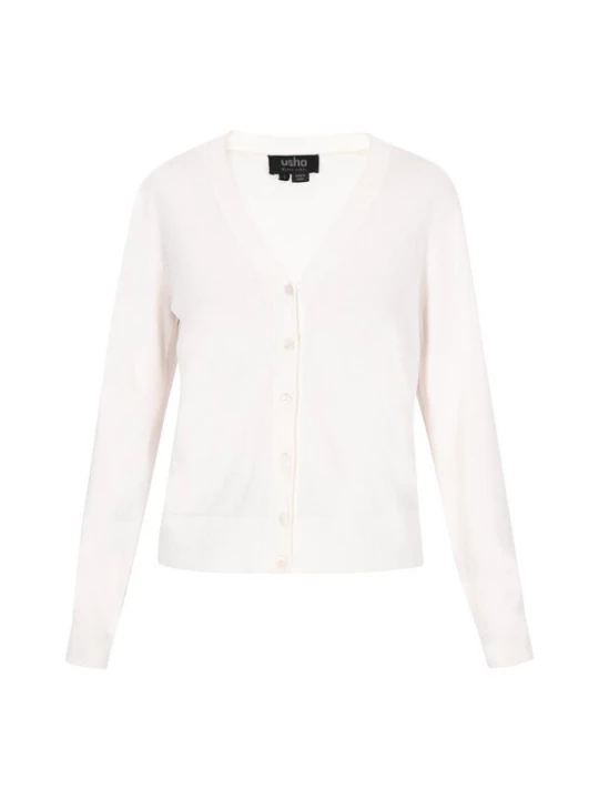 Foto van product usha BLACK LABEL Gebreid vest ecru