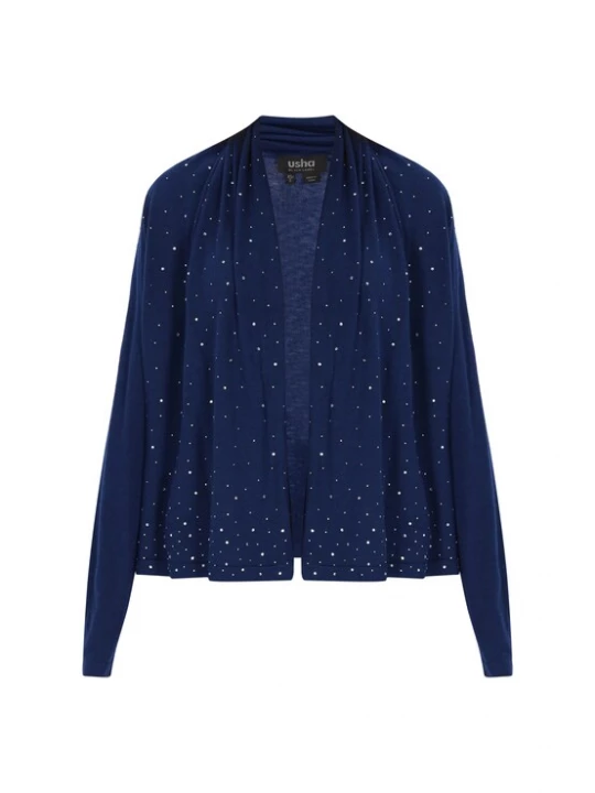 Foto van product usha BLACK LABEL Gebreid vest 'Elegant' navy