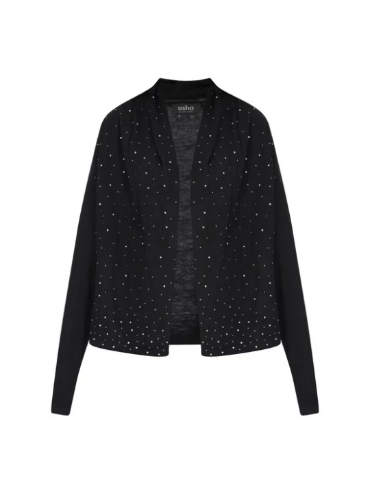 Foto van product usha BLACK LABEL Gebreid vest 'Elegant' zwart