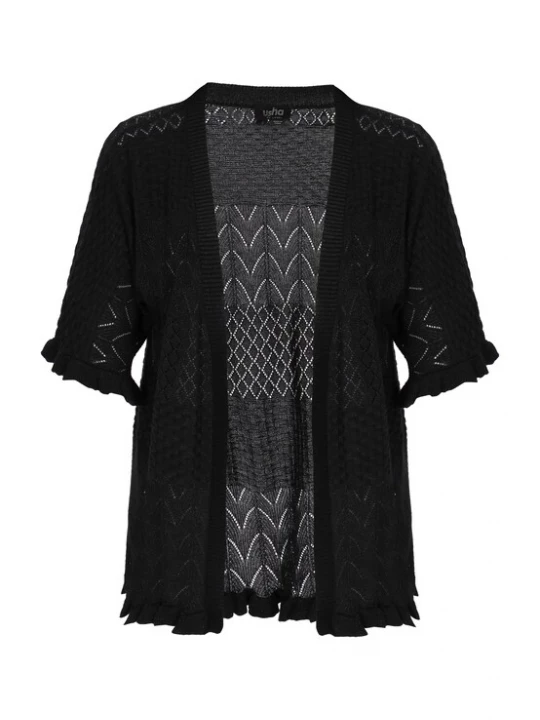 Foto van product usha BLACK LABEL Gebreid vest 'Fashion Look' zwart