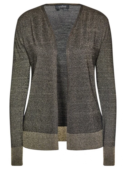 Foto van product usha BLACK LABEL Gebreid vest goud / zwart