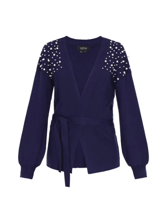 Foto van product usha BLACK LABEL Gebreid vest navy